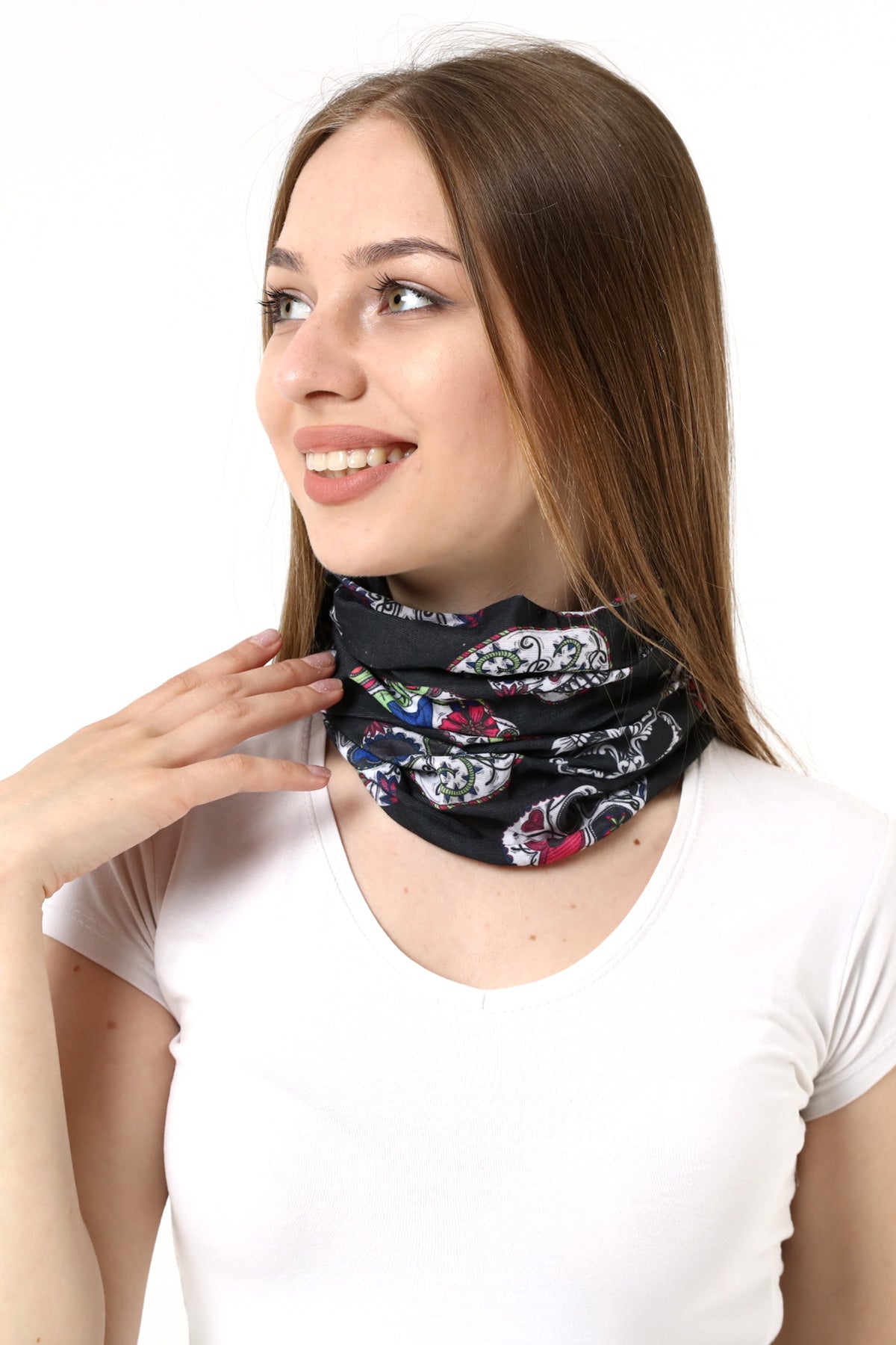 Buff Dikişsiz Boyunluk Maske Baf Bandana Saç Bandı Kamp Aksesuar Renkli Kurukafa Büyük - Indirimsepeti