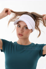 Beyaz Spor Vizör Şapka – Fitness & Tenis İçin Hafif Nefes Alabilir Unisex Şapka