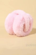 Trend Peluş Kulaklık Katlanır Model Soğuk Koruyucu Peluş Kalın Kışlık Soft Kulaklık Pembe - Indirimsepeti