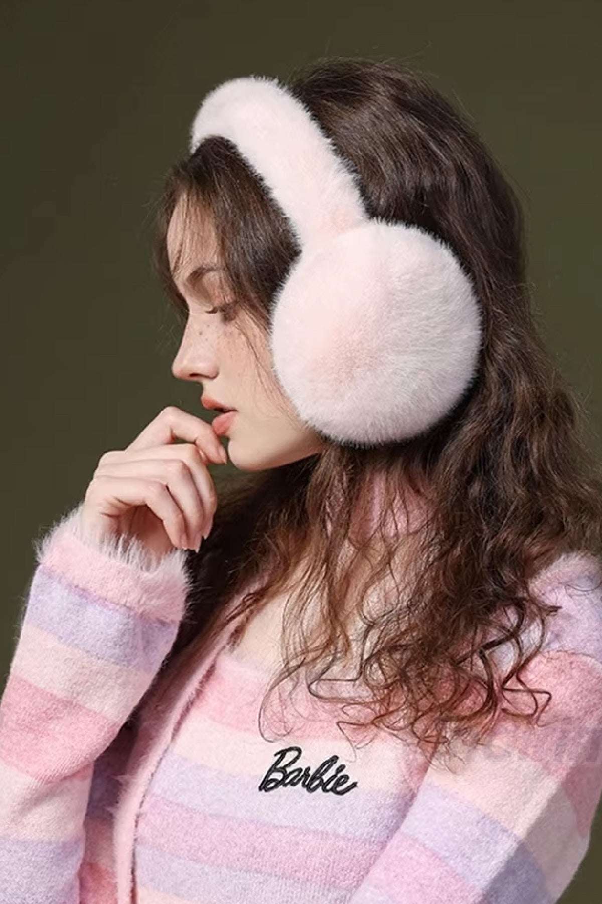 Trend Peluş Kulaklık Katlanır Model Soğuk Koruyucu Peluş Kalın Kışlık Soft Kulaklık Pembe - Indirimsepeti