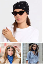 Bandana Etnik Desenli Bisiklet & Motosiklet Etkinlik Gezi Eğlence Siyah Pamuklu - Indirimsepeti