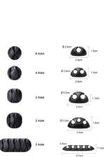 Kablo Tutucu Farklı Model Akrilik Güçlü Yapışkanlı Organizer Düzenleyici 16 Parça - Indirimsepeti