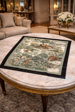 Tropikal Leopar Desenli Saten Fular Boyun, Saç ve Çanta için Şık & Hediye Modern Aksesuar