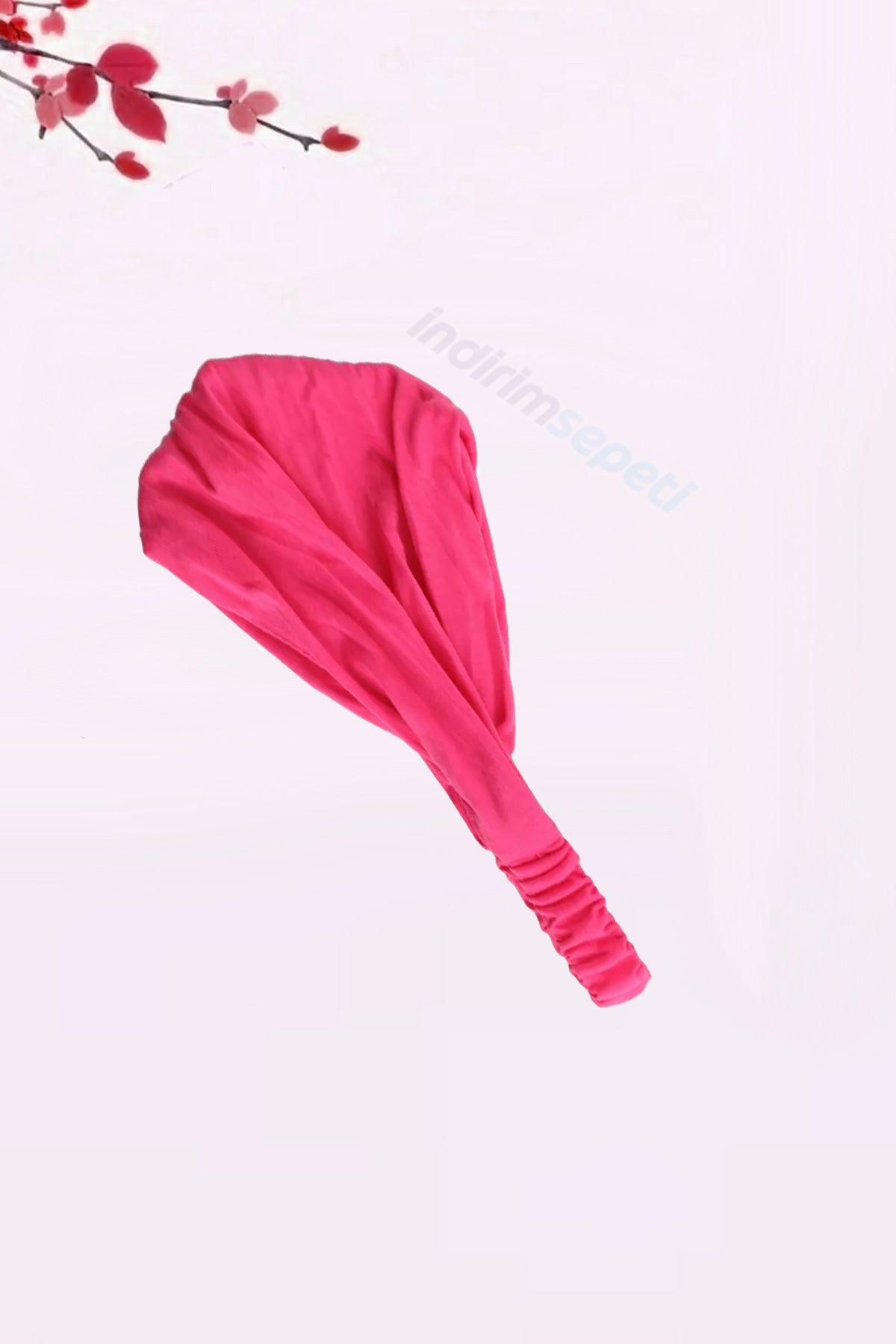 Saç Bandı Bandanası Bahar ve Yaz Boho Stili, Lastikli Esnek Bandı, Plaj ve Seyahat Fosfor Pembe - Indirimsepeti