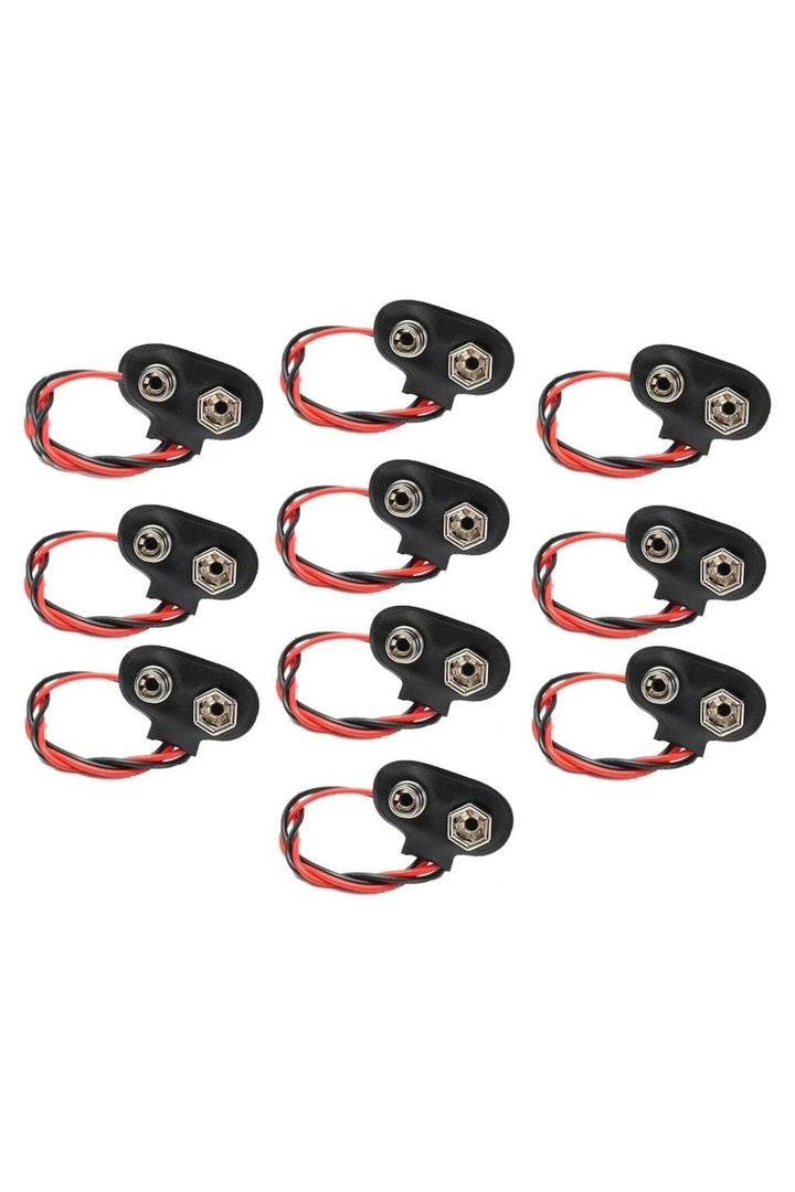 9 Volt Pil Yatağı Pil Yuvası 9v Pil Başlığı Pil Tutucu 10 Adet - Indirimsepeti