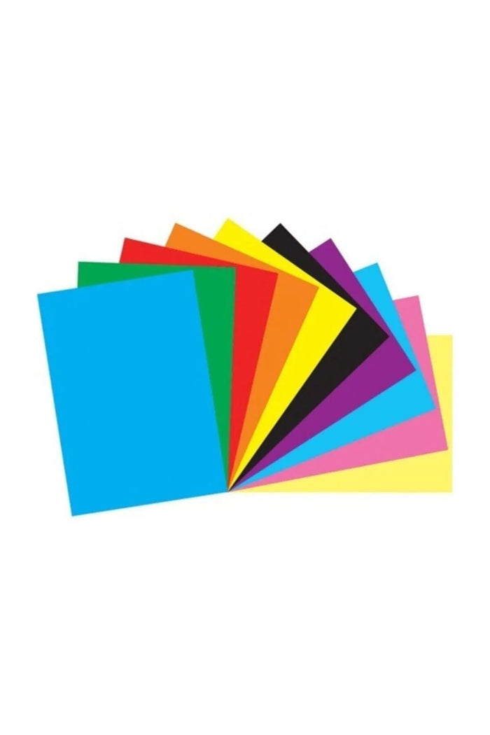 Fon Kartonu 50 x 70 Cm Karışık Renkler 10'lu Paket - Indirimsepeti