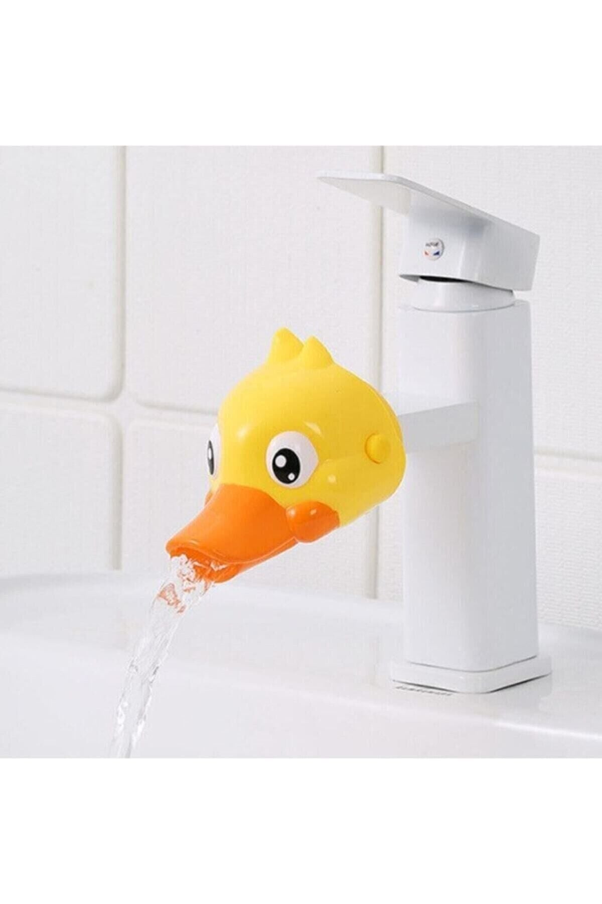 Çocuklar Için Eğitici ve Güvenli Musluk Uzatıcı Genişletici Başlık Aparatı Ördek Figürlü Sarı - Indirimsepeti