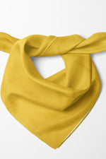 Yaza Özel Desensiz Sarı Pamuklu Bandana Fular – Saç Toplama & Aksesuar Gezi Tur Aktivite 55x55cm - Indirimsepeti