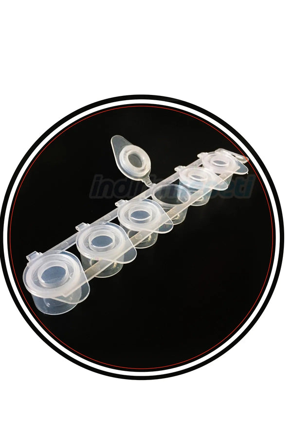 10 ml cc Kapasiteli Pratik Plastik Boya Kutusu – 6'lı Şerit 6x 10 ml 1 Adet