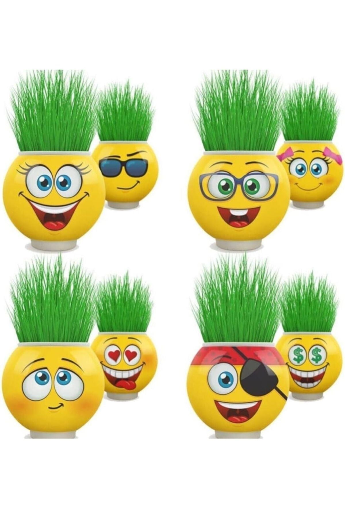 5 Adet  Emojinli Çim Adam  Çimoji  Mezuniyet ve Etkinlikler Kutlama Yaş Günü Etkinlik - Indirimsepeti