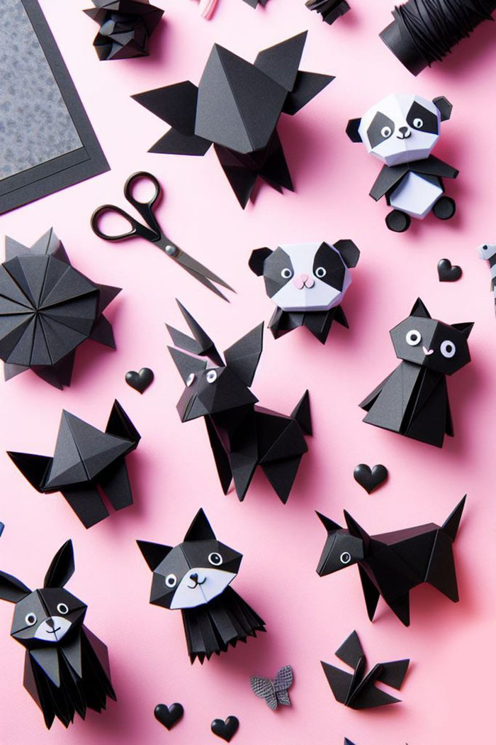Origami Kağıdı, 30 Adet Siyah Renk 15x15cm Origami Set 30 adetli Paket - Indirimsepeti