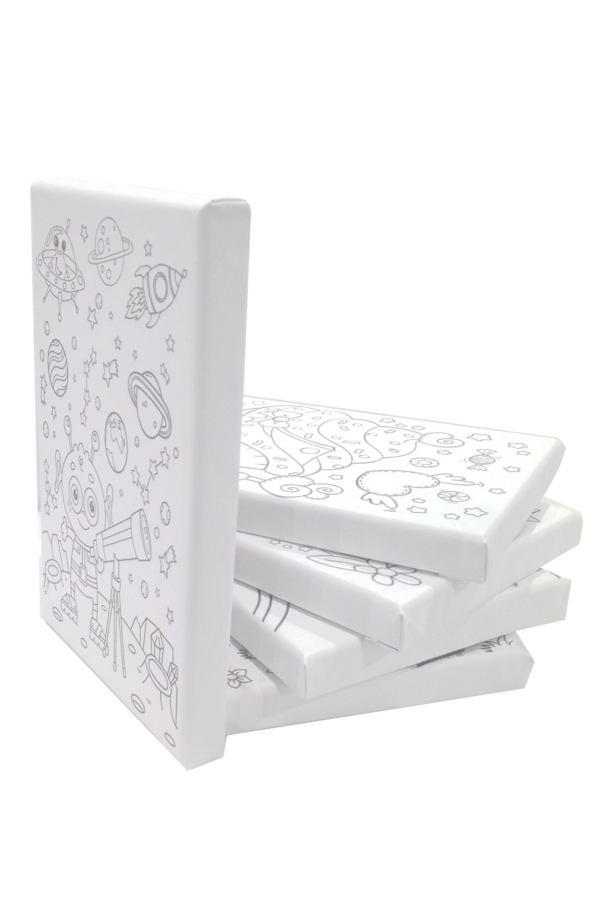 Çocuk Ressam Önçizimli Tuval, 20 x 20 cm, Boyama Seti Tuvali, Çocuk Ressam Seti - Devam Tuvali 1 Adet - Indirimsepeti