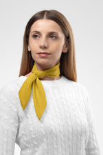 Yaza Özel Desensiz Sarı Pamuklu Bandana Fular – Saç Toplama & Aksesuar Gezi Tur Aktivite 55x55cm - Indirimsepeti