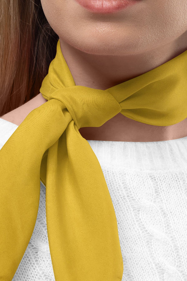Yaza Özel Desensiz Sarı Pamuklu Bandana Fular – Saç Toplama & Aksesuar Gezi Tur Aktivite 55x55cm