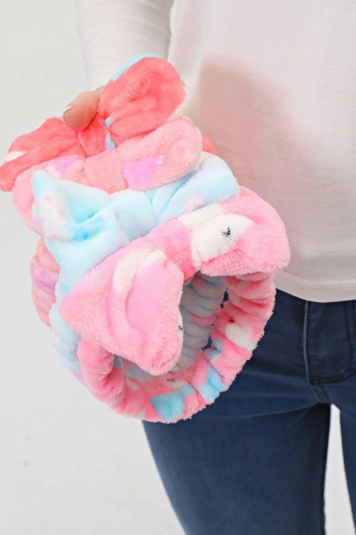 Saç Bandı Tavşan Kulaklı Pelüş Saç Bandı Makyaj Bandana  Karışık 1 Adet - Indirimsepeti