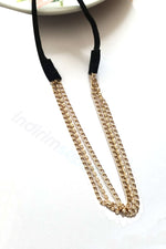 Saç Zinciri Lastikli 3 Sıralı İnci Taşlı Kafa Bandı Gezi Günlük Saç Aksesuar Alın Zinciri - Indirimsepeti