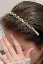 Saç Zinciri Lastikli 3 Sıralı İnci Taşlı Kafa Bandı Gezi Günlük Saç Aksesuar Alın Zinciri - Indirimsepeti