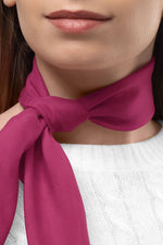 Yaza Özel Desensiz Fuşya Pamuklu Bandana Fular – Saç Toplama & Aksesuar Gezi Tur Aktivite 55x55cm - Indirimsepeti