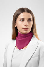 Yaza Özel Desensiz Fuşya Pamuklu Bandana Fular – Saç Toplama & Aksesuar Gezi Tur Aktivite 55x55cm - Indirimsepeti