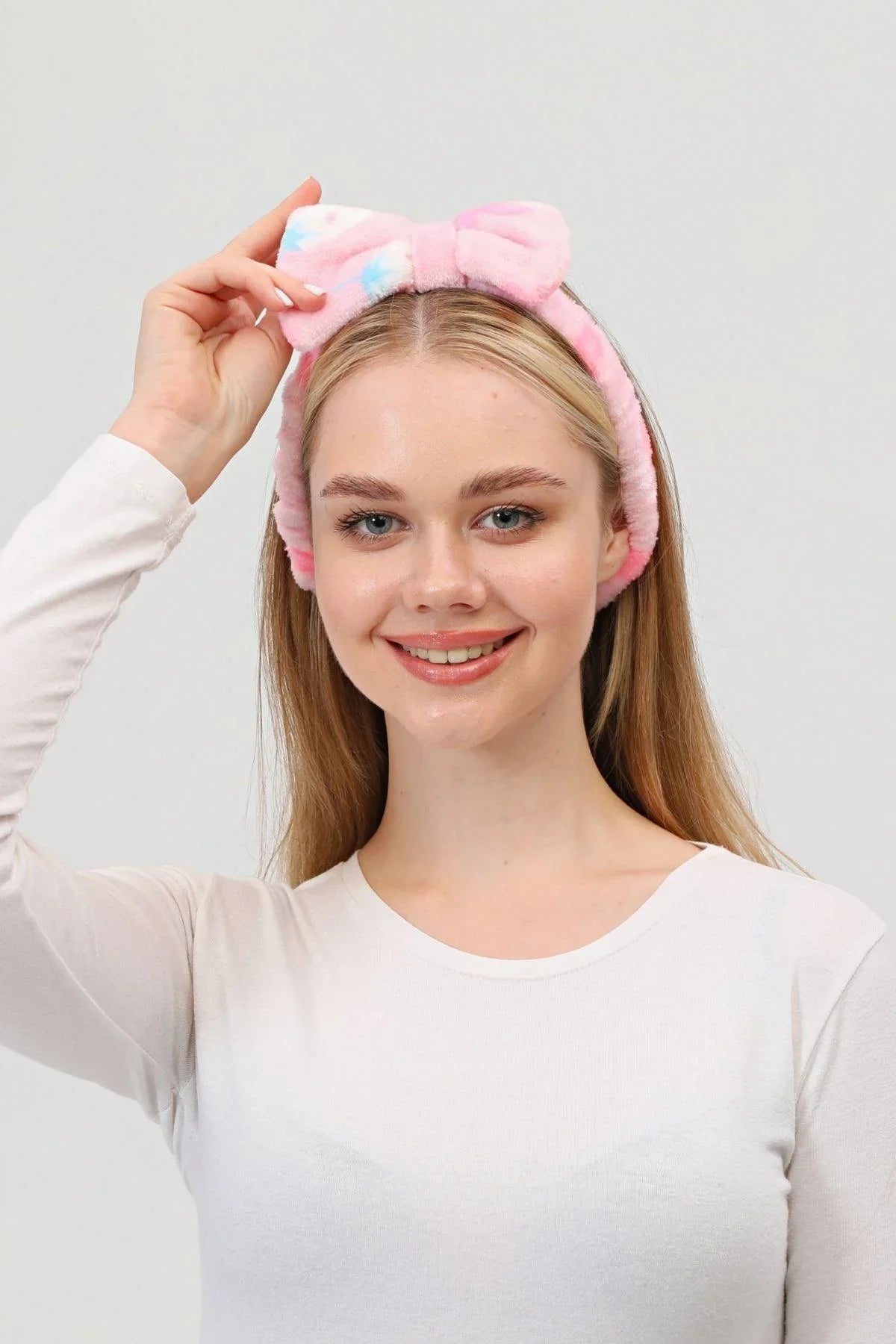 Saç Bandı Tavşan Kulaklı Pelüş Saç Bandı Makyaj Bandana  Karışık 1 Adet - Indirimsepeti