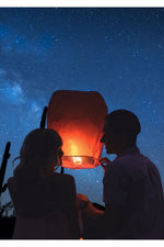 1 Adet Dilek Feneri Balonu /Düğün,Nişan Özel Gün İçin Kolay Açılabilen Mumlu Gece Gökyüzü Uçan Dilek Balonu - Indirimsepeti