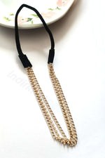 Saç Zinciri Lastikli 3 Sıralı İnci Taşlı Kafa Bandı Gezi Günlük Saç Aksesuar Alın Zinciri - Indirimsepeti