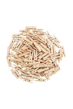 100 Adet Ahşap Küçük 2,5cm Mandal, Ataç Fotoğraf Askısı Mandalı - Indirimsepeti