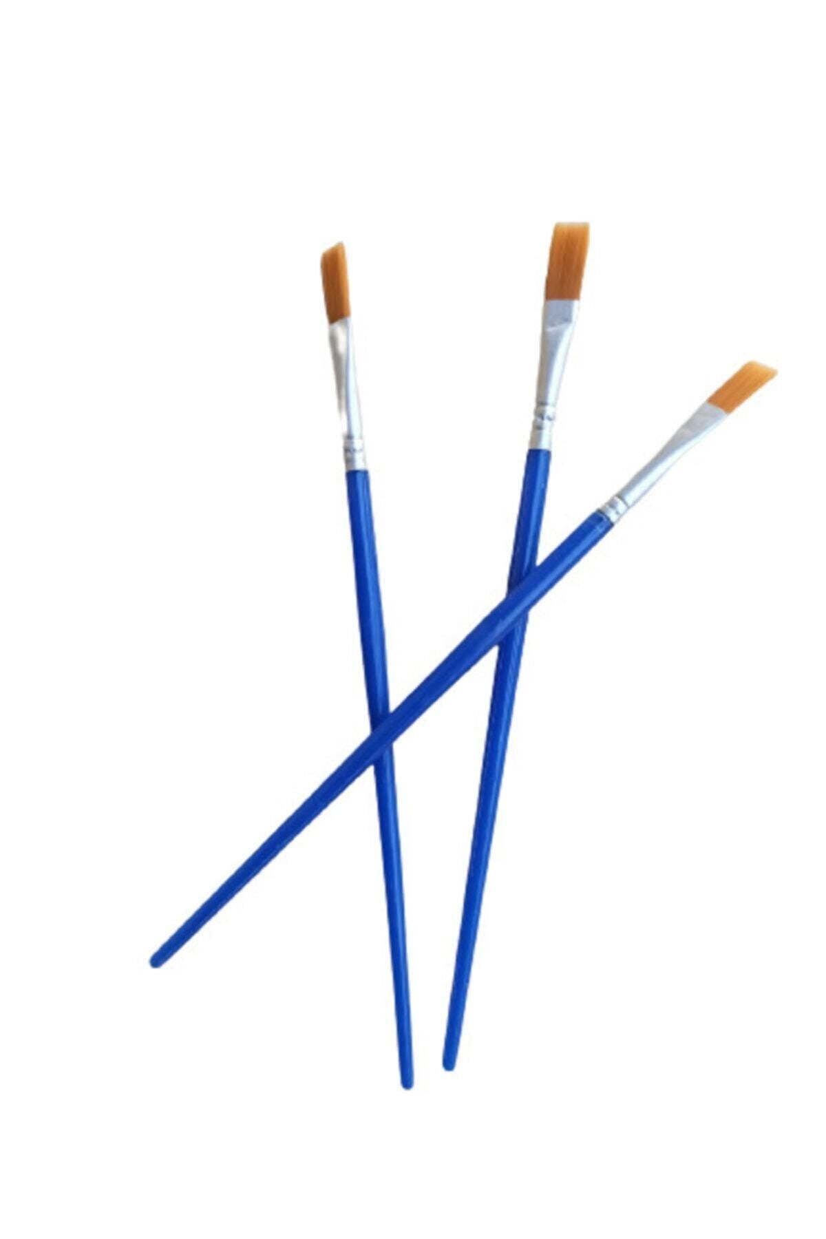 3 Adet Fırça, Akrilik Boya Fırçası, Yağlı Boya Fırcası, Guaj Boya Fırçası - Indirimsepeti