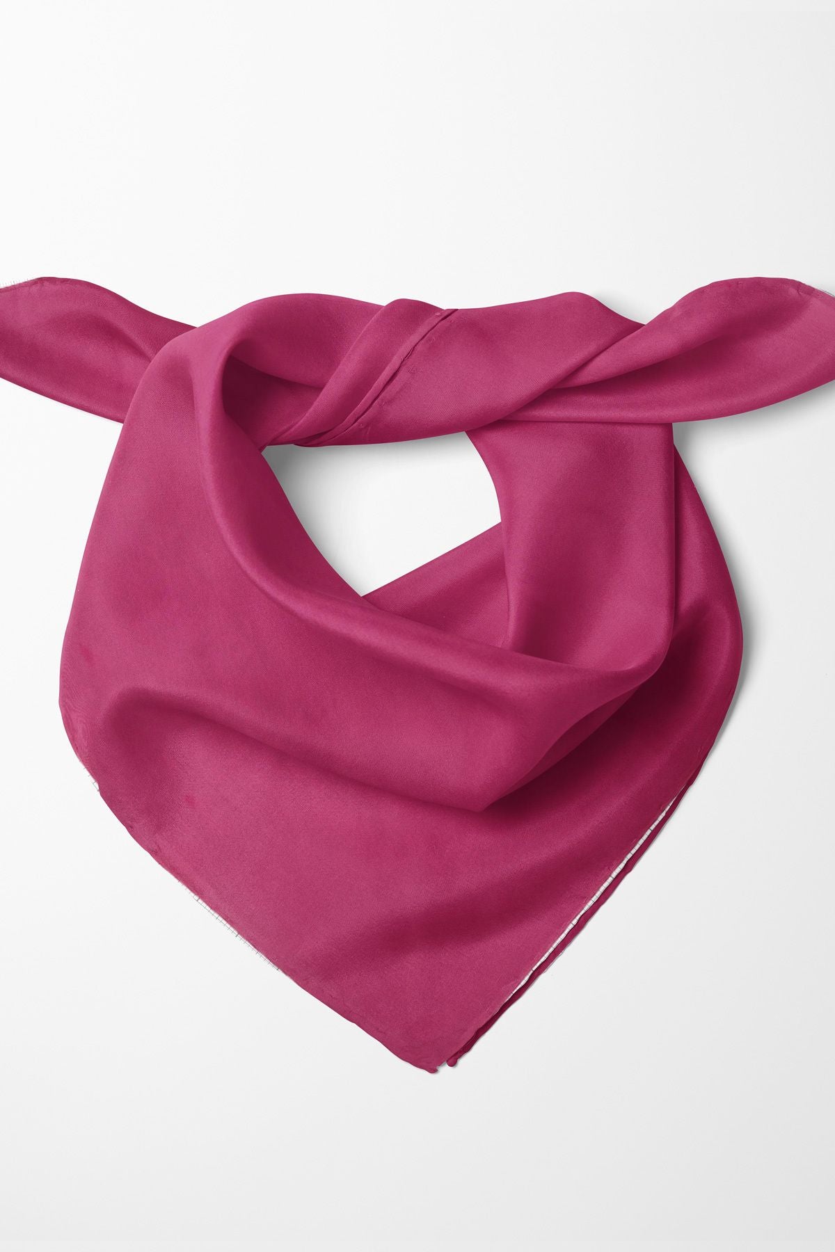 Yaza Özel Desensiz Fuşya Pamuklu Bandana Fular – Saç Toplama & Aksesuar Gezi Tur Aktivite 55x55cm - Indirimsepeti