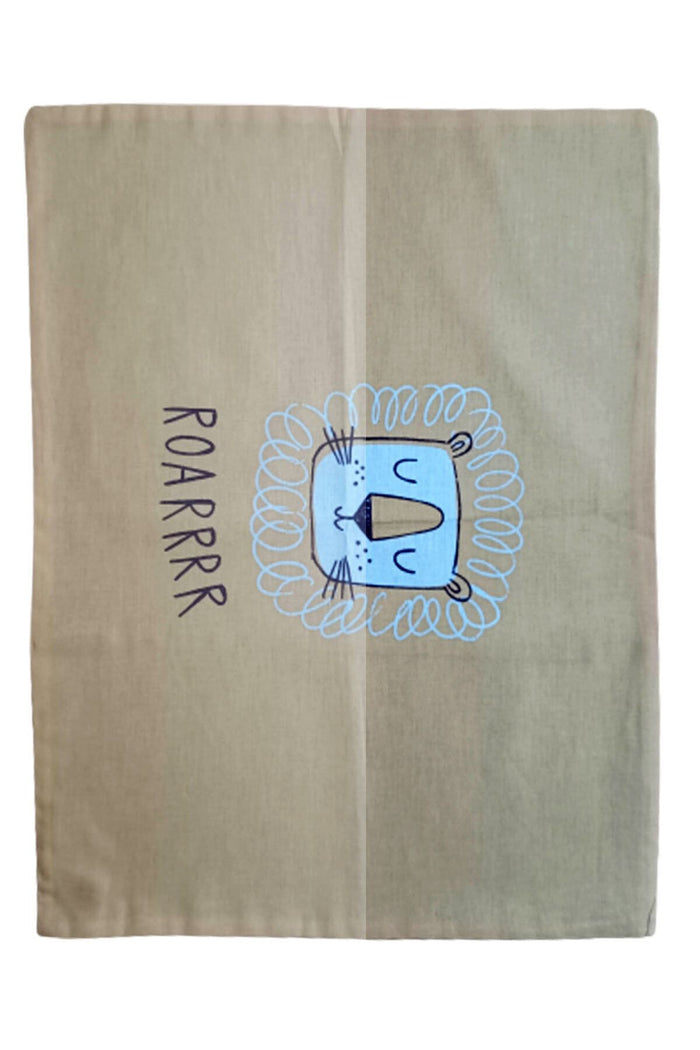 Bebek Çocuk Yastık Kılıfı 35x45 cm % 100 Pamuklu Kumaş Aslan Roarrrr - Indirimsepeti