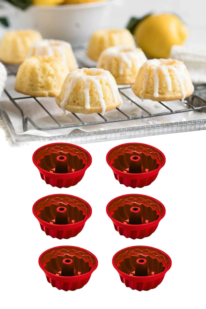 6 Lı Yıkanabilir Mini Kek Muffin Pişirme Kalıbı, Silikon Muffin, Cupcake Kalıbı Renkli - indirimsepeti.com