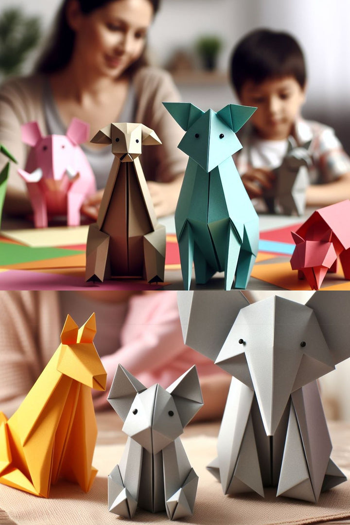 Origami Hayvan Desenli Kağıt Seti - Origami Yapım Seti