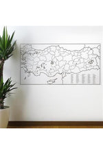 Yazılabilir Türkiye Haritası Manyetik Duvar Stickerı 110 X 56 Cm - indirimsepeti