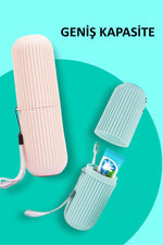 Çok Amaçlı Seyahat Tipi Diş Fırçası Kabı Makyaj Malzemesi Saklama Kutusu 2 Adet - Indirimsepeti