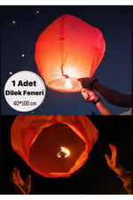 1 Adet Dilek Feneri Balonu /Düğün,Nişan Özel Gün İçin Kolay Açılabilen Mumlu Gece Gökyüzü Uçan Dilek Balonu - Indirimsepeti