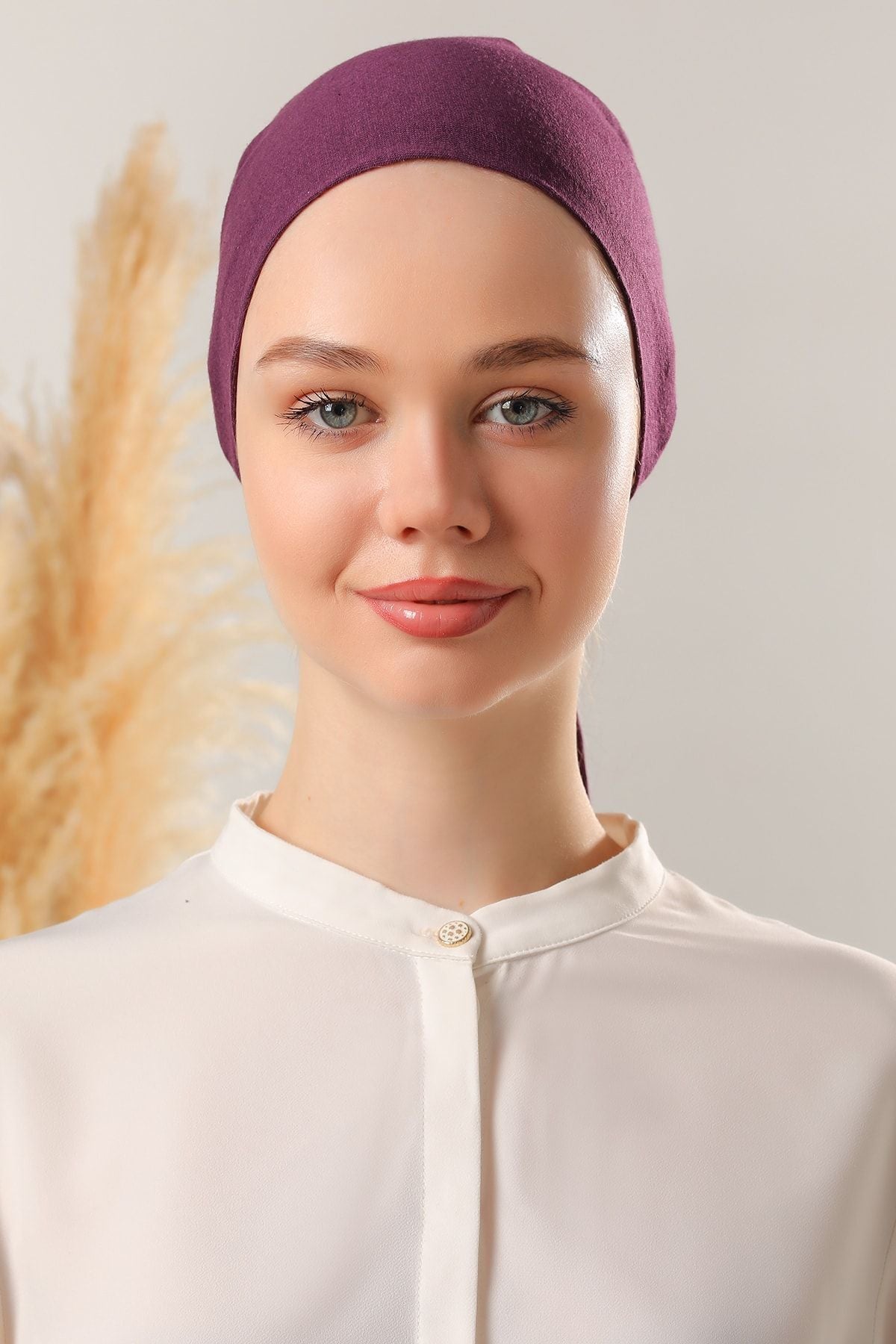 Dikişsiz Penye Bone Mor - Indirimsepeti