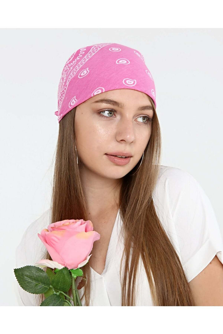 Bandana Etnik Desenli Bisiklet & Motosiklet Etkinlik Gezi Eğlence Pamuklu Pembe Pembe