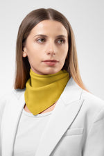 Yaza Özel Desensiz Sarı Pamuklu Bandana Fular – Saç Toplama & Aksesuar Gezi Tur Aktivite 55x55cm - Indirimsepeti