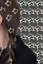 Yıldız Çıt Çıt Toka Gümüş Renk Y2K Star Yıldız Toka Çıtçıtlı Yıldızlı Çıtçıt Toka Metal 20 Adet - indirimsepeti