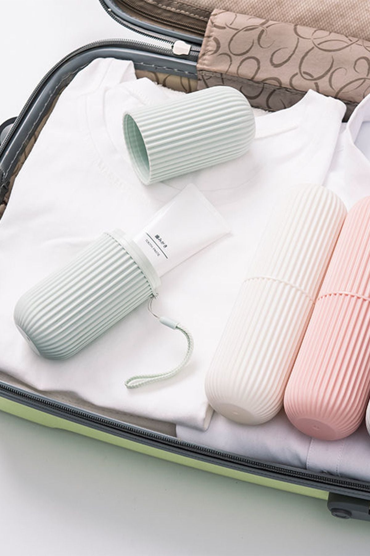 Çok Amaçlı Seyahat Tipi Diş Fırçası Kabı Makyaj Malzemesi Saklama Kutusu 2 Adet - Indirimsepeti