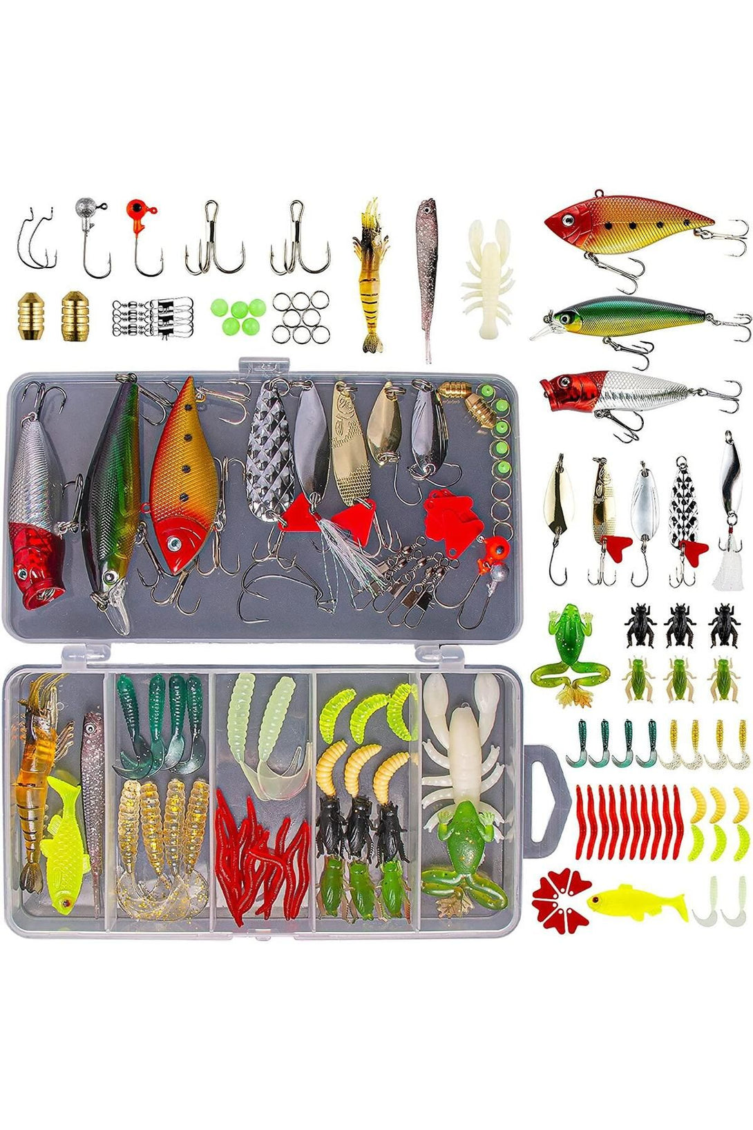 78 Parça Rapala Jig Sahte Olta Yem ve Aksesuar Seti Tatlı Ve Tuzlu Su Uyumlu
