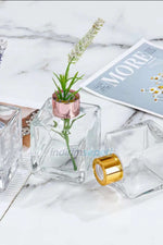 Kare Cam Aromaterapi Parfüm Difüzör Şişe 50 cc Boş Şişe, Bambu 6 Çubuklu Oturma Odası, Yatak Odası, Banyo Dekoru - Indirimsepeti