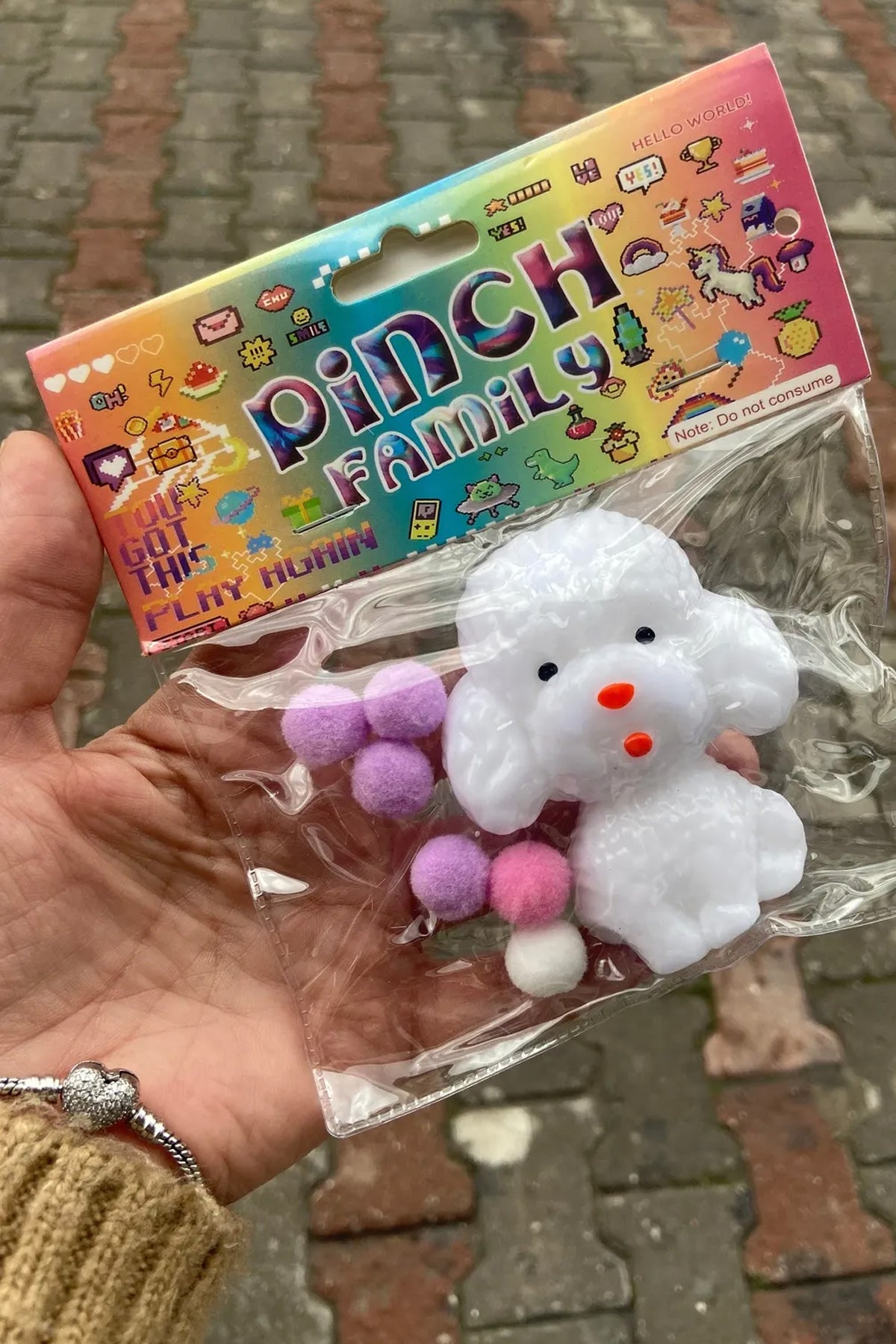 Sevimli Kıvırcık Köpek Taba Jel Beyaz Yumuşak Squishy Stress Oyuncak Sukuşi - Indirimsepeti