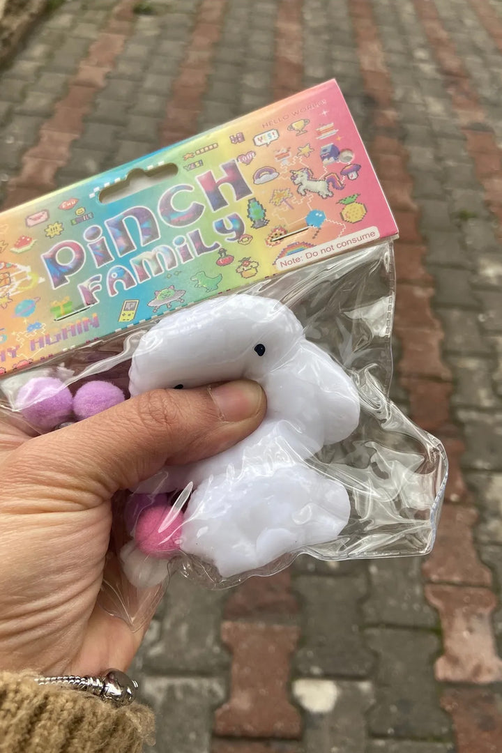 Sevimli Kıvırcık Köpek Taba Jel Beyaz Yumuşak Squishy Stress Oyuncak Sukuşi - Indirimsepeti