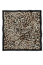 Leopar Desenli Saten Bandana 50x50 cm | Çanta & Boyun Fuları Şık Aksesuar