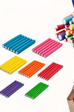 10'lu Saç Bukle Bigudi Sünger Rulo Orta ve Kısa Saçlar için Uykuda DIY Saç Şekillendirme Saç Bukle Aparatı Bigudi Saç Klips - Indirimsepeti