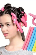 10'lu Saç Bukle Bigudi Sünger Rulo Orta ve Kısa Saçlar için Uykuda DIY Saç Şekillendirme Saç Bukle Aparatı Bigudi Saç Klips - Indirimsepeti
