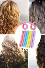 10'lu Saç Bukle Bigudi Sünger Rulo Orta ve Kısa Saçlar için Uykuda DIY Saç Şekillendirme Saç Bukle Aparatı Bigudi Saç Klips - Indirimsepeti