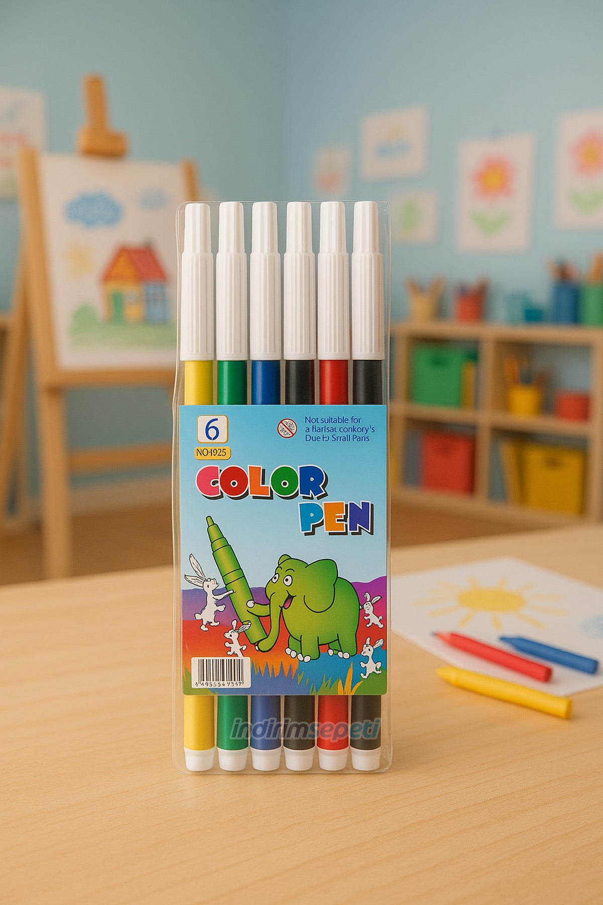 Renkli Keçeli Kalem Seti – 6’li Paket Seçenekleri | Canlı Yıkanabilir Mürekkep