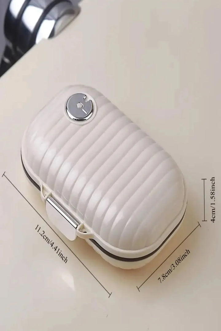 Profesyonel Taşınabilir 7 Bölmeli ilaç-Hap ve Takı Saklama Kutusu Krem - Indirimsepeti